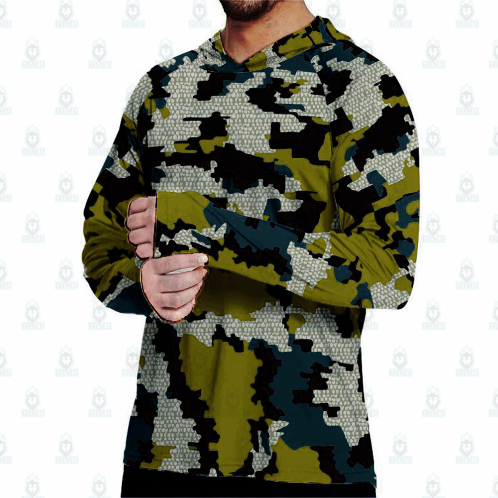Outdoor Hunting Hoodie - Men's Camouflage Long Sleeve Fishing Hoodie
