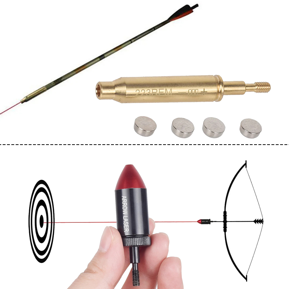 Laser Boresighter Kit - Tactical Archery .223 REM Red Laser