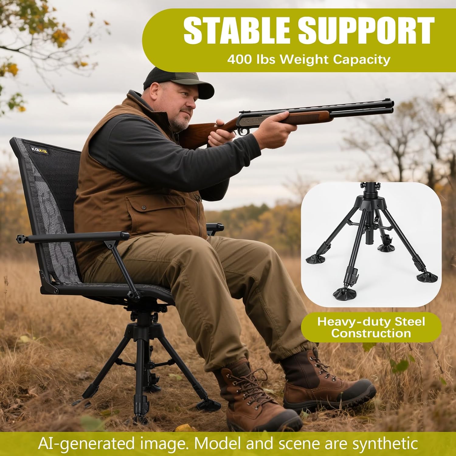 Swivel Hunting Chair Silent 36 - Hunting And Fishing Outdoor Chairs 评论和价格