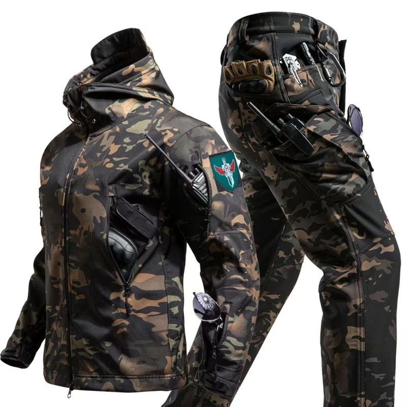 Soft Shell Camouflage Jacket M - Outdoor Hunting Hoodie 评论和价格
