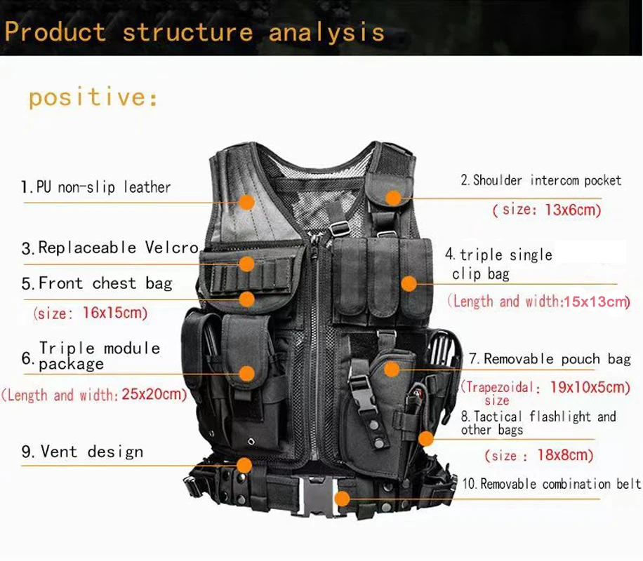 Adjustable Molle Tactical Vest - Hunting Outdoor Jacket 评论和价格