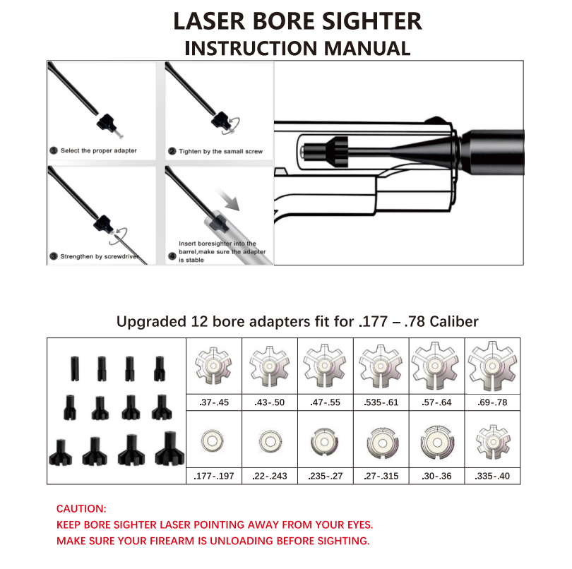 Bore Sight Kit 12Adpaters Lase - Laser Boresighter Kit 评论和价格
