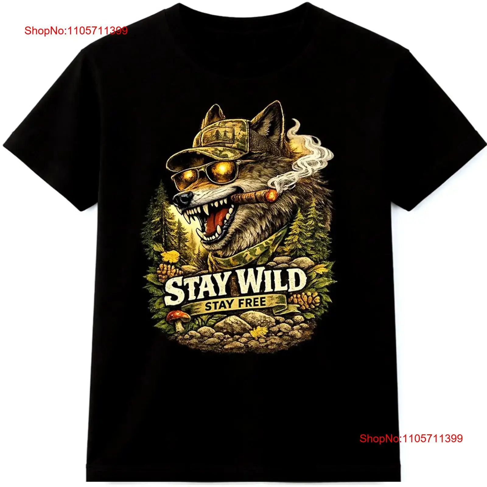 Wolf T Shirt Stay Wild Free Ou - Wildman Hunting & Outdoor Vanderbijlpark 评论和价格