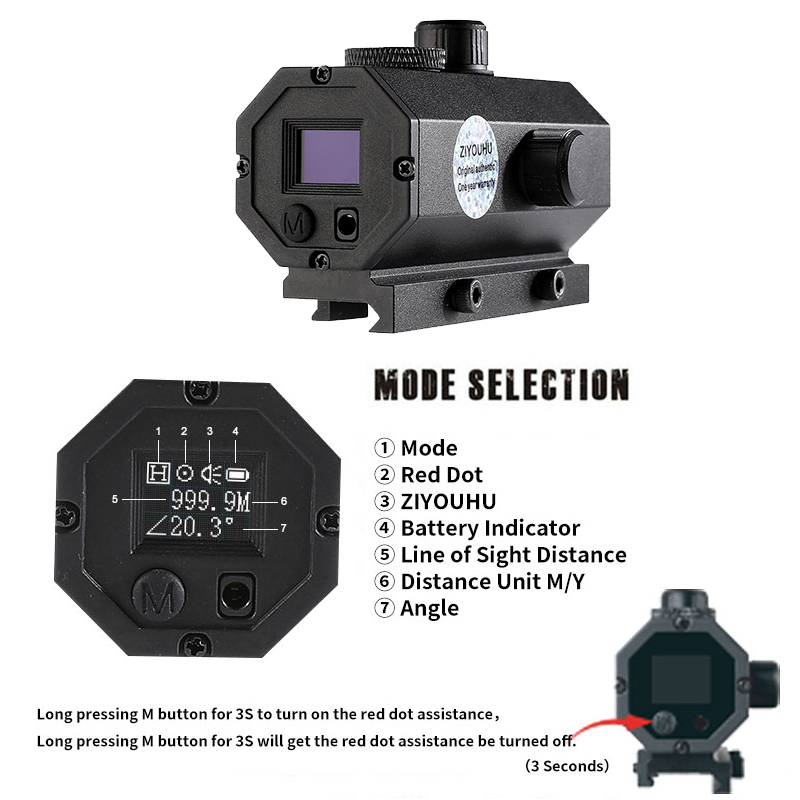 ZIYOUHU-MINI8 Caza Sniper Lase - Rangefinder Laser Hunting 评论和价格